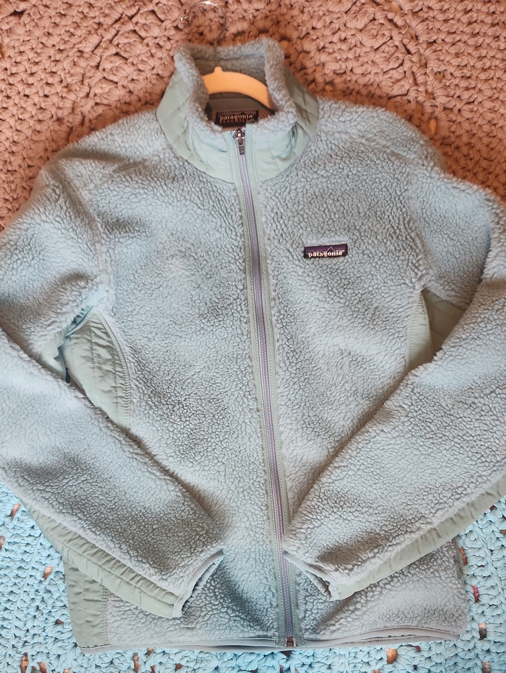 Patagonia Synchilla Mint Green Sherpa Fleece Zip Jacket
